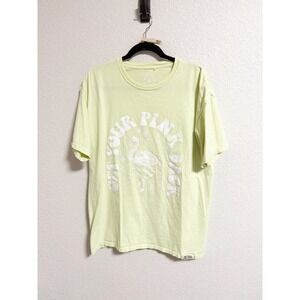 Get Your Pink‎ Back Womens Pigment Dyed Puffy Tee Short Sleeve Crew Neck Large